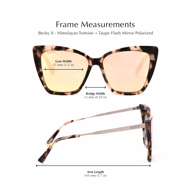 DIFF Becky II Designer Oversized Cat Eye Sunglasses for Women | Leopard Tortoise + Brown Gradient | 100% UV Protection - Image 5